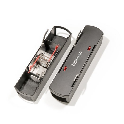 Het binnenaanzicht van de topsnap mechanische val - Andermatt